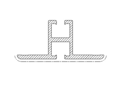 PROFIL T ALU DOUBLE COULISSE LAQUE BLANC OMEGA 105 5 ML